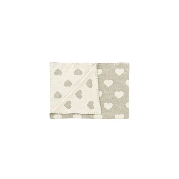 Schardt Kuscheldecke Herzchen Melange Beige 95x120 Schmusedecke - 100% Baumwolle 1 Schardt Kuscheldecke Herzchen Melange Beige 95x120 Schmusedecke - 100% Baumwolle