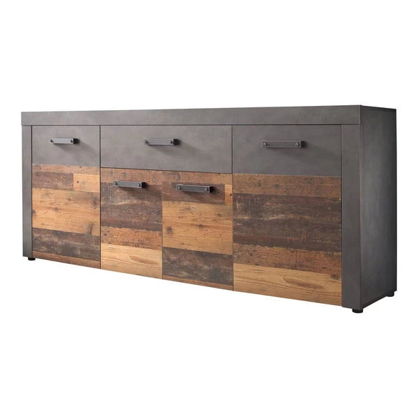 Trendteam Indy Sideboard Old Wood / Graphit Grau 1 Trendteam Indy Sideboard Old Wood / Graphit Grau