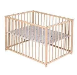 Schardt Laufgitter Uno Buche Massiv Naturbelassen 75 X 100 Cm Mit Folie Sternchen Grau