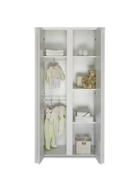 Schardt Milano Weiss Kleiderschrank 2 Türen Dekor Weiß/MDF Weiß 2 Schardt Milano Weiss Kleiderschrank 2 Türen Dekor Weiß/MDF Weiß – Bild 2