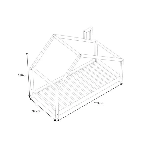 Nature Kid Milo Hausbett Natur Mit Giebeldach Liegefläche 90 X 200 5 Nature Kid Milo Hausbett Natur Mit Giebeldach Liegefläche 90 X 200 – Bild 5