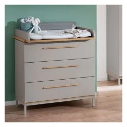 Paidi Benne Sparset Babybett & Wickelkommode Kieselgrau/Eiche-Montana - Gratis Lieferung -Baby Welt Verkauf paidi benne wiko schmal gr 6