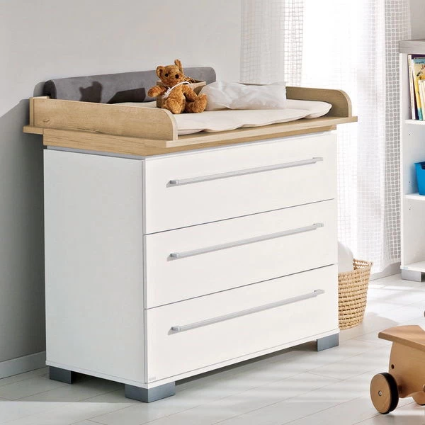 Paidi Kira Wickelkommode Schmal Nebraska Schubkästen Kreideweiß 1 Paidi Kira Wickelkommode Schmal Nebraska Schubkästen Kreideweiß