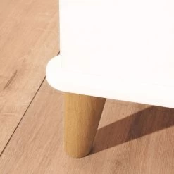 Paidi Lotte & Fynn Sparset - Steiff By PAIDI Babybett & Wickelkommode - Kreideweiß/Eiche Massiv -Baby Welt Verkauf paidi lottefynndetailkinderbett fuss 4