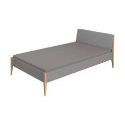 Paidi Sten Traumliege Eiche/grau - Gepolstert Steingrau 90x200 Cm