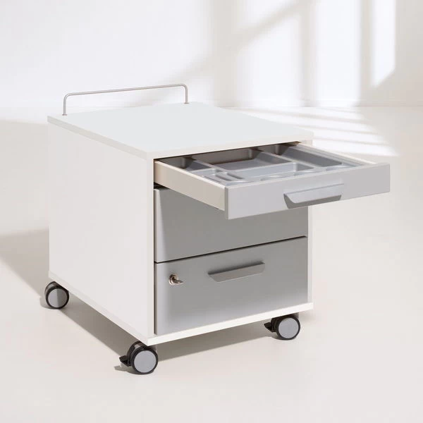 Paidi Rollcontainer 3S Kreideweiß/Silber Für Tablo - 3 Schubkästen 2 Paidi Rollcontainer 3S Kreideweiß/Silber Für Tablo - 3 Schubkästen – Bild 2
