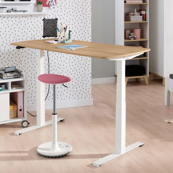 Paidi E-lion 1 Schreibtisch Eiche-Nebraska-Nachbildung / Weiß 130 X 75 Cm 3 Paidi E-lion 1 Schreibtisch Eiche-Nebraska-Nachbildung / Weiß 130 X 75 Cm – Bild 3