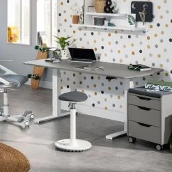 Paidi E-lion 1 Schreibtisch Schiefergrau / Weiß 130 X 75 Cm -Baby Welt Verkauf paidi e lion1 schiefergrau unten