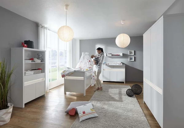 Schardt Planet White Kinderzimmer + Umbauseiten Mit Fünftürigem Schrank 1 Schardt Planet White Kinderzimmer + Umbauseiten Mit Fünftürigem Schrank