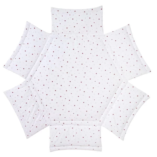 Schardt Solitär 6-Eck Laufgitter Kiefer Weiß Mit Folie Sternchen Grau 4 Schardt Solitär 6-Eck Laufgitter Kiefer Weiß Mit Folie Sternchen Grau – Bild 4