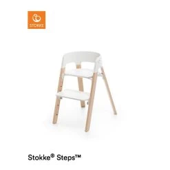 Stokke® Steps™ Hochstuhl Weiß Buchenholz Natur Mit Vielen Variationsmöglichkeiten