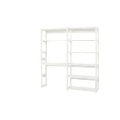 Hoppekids Storey Regal 2-teilig Weiß 100 Cm Breite, Mit 8 Regalbrettern & Tischplatte