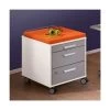 Paidi Rollcontainer 3S Kreideweiß/Silber Für Tablo - 3 Schubkästen