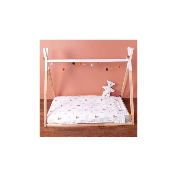 Childhome Bettrahmen TIPI 70x140 Cm Buche Natur/weiß - Massivholz 1 Childhome Bettrahmen TIPI 70x140 Cm Buche Natur/weiß - Massivholz