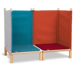 Timkid Sila Couch Klein Petrol/orange Kissen Petrol/rot