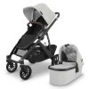 UPPAbaby Vista V2 Kinderwagen Anthony White & Grey Chenille | Mit Babywanne