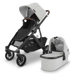 UPPAbaby Vista V2 Kinderwagen Anthony White & Grey Chenille | Mit Babywanne