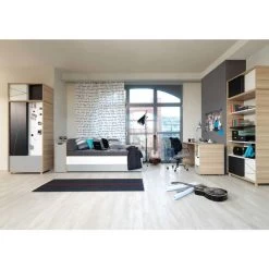 VOX Evolve Jugendzimmer 2türig Oak/white Black/grey