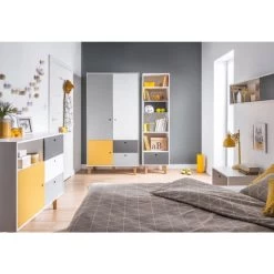 VOX Concept Jugendzimmer 2türig Saffron White/grey/graphite